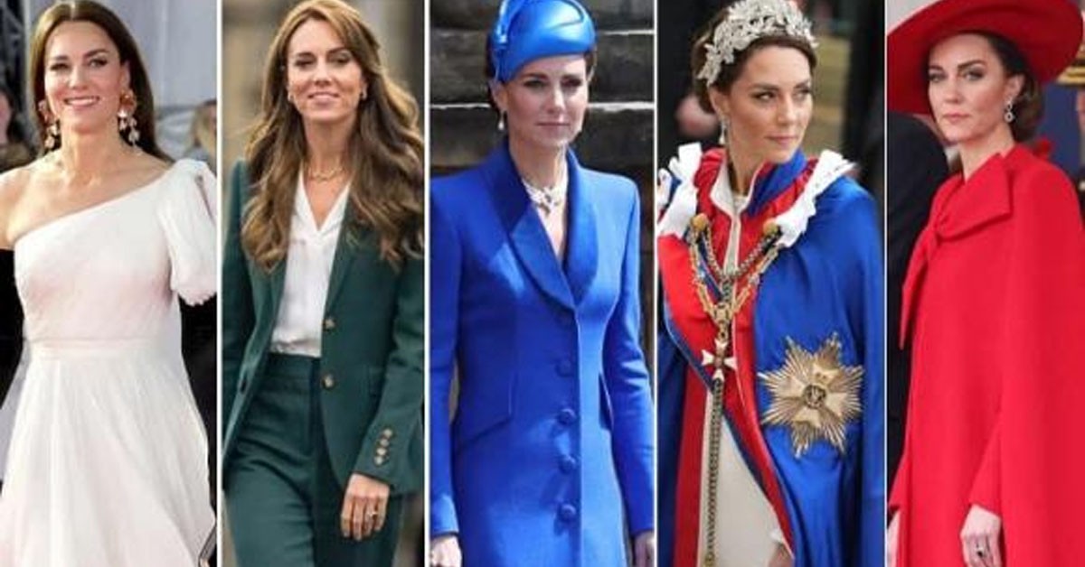 Catherine ROCKED In Daring Blue Dress & Sparkling Fringe Earrings Inherited From the Queen Mother