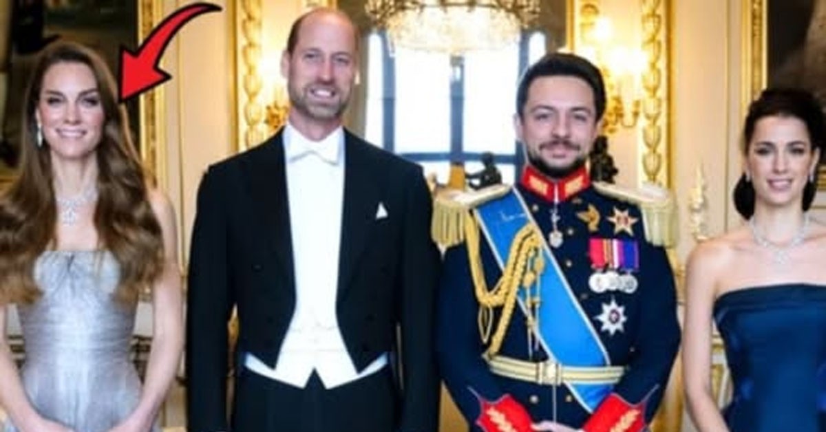 OMG! Princess Catherine STEALS ALL EYES In Glittering Gown And Late Queen's $85M Diamond Necklace At State Dinner For Jordan Royals