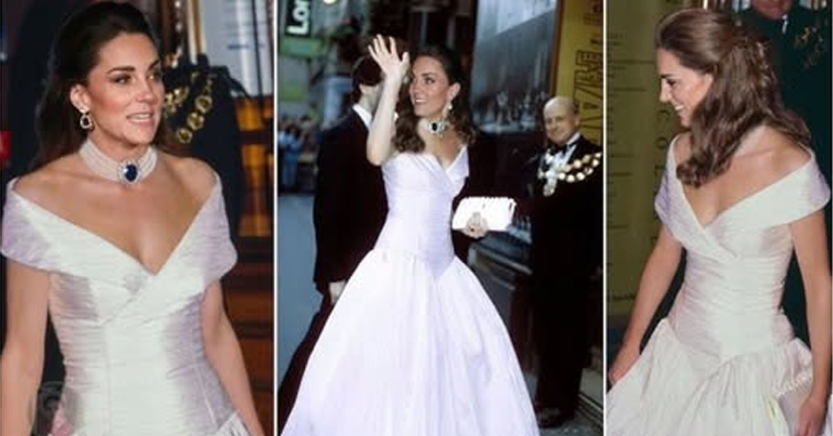 Catherine’s Daring Fashion Statement: A Bold Off-the-Shoulder Gucci Dress